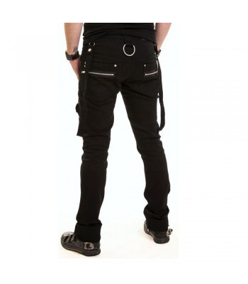 Men Long Pant with Strap and Zips 